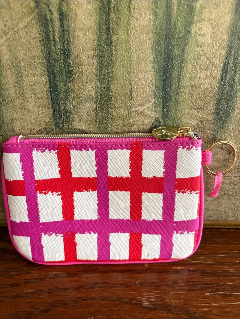 DABNEY LEE Pink & Red Heart Zip Pouch
